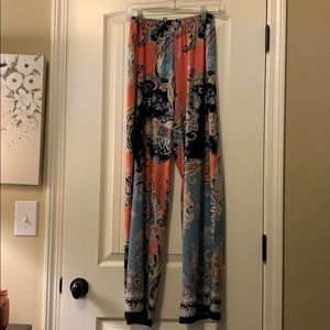 Multi colored flowy pants